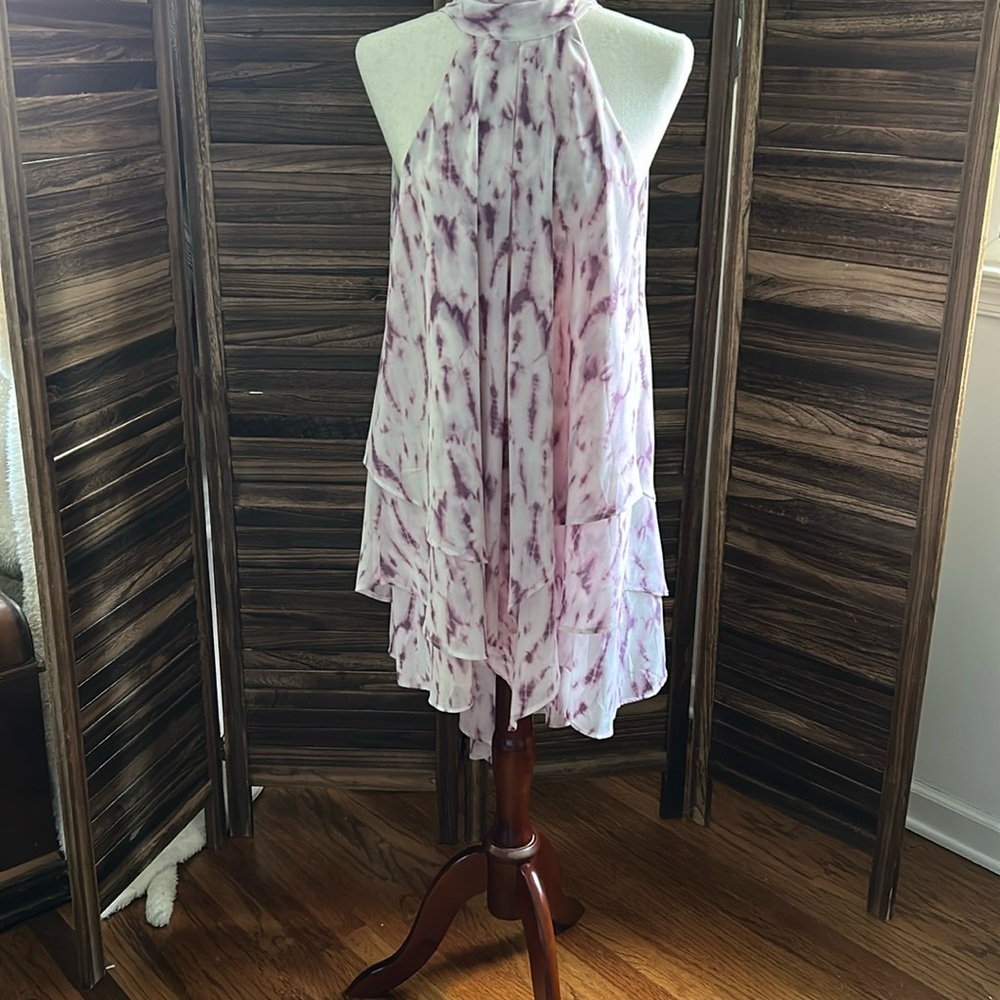 Forever 21 Lavender Tie-Dye Halter Dress
